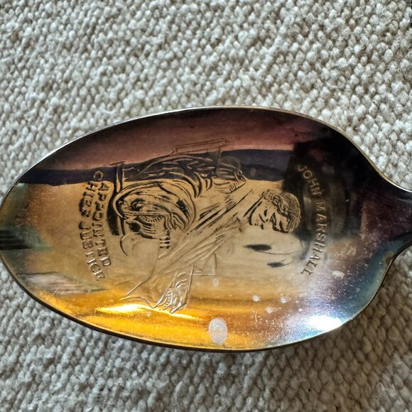 John Adams WM Rogers Spoon Silver Plated Vintage John Marshal Appointed Chief - Picture 2 of 6